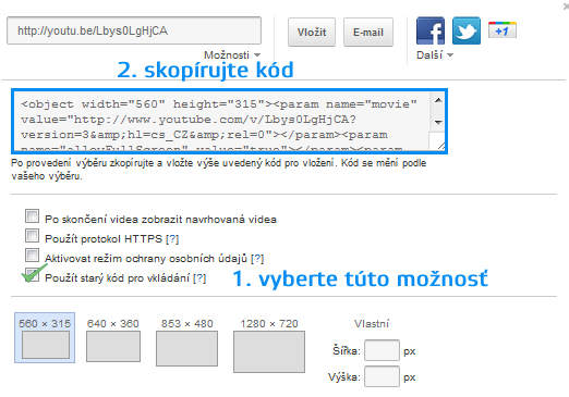 video na web, vkladanie videa na web, ako vložiť video na www stránky