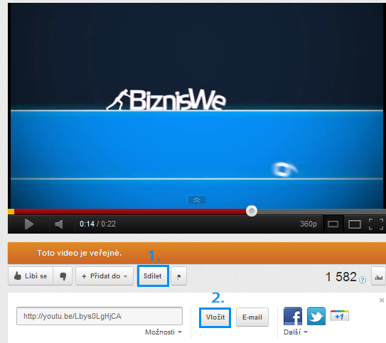 vloženie videa na www stránky, video na stránky, ako vložiť video na web
